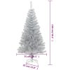 Plastgran med fot silver 150 cm PET vidaXL 150 x 80 cm – miniatyr 6