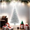 Plastgran med fot silver 150 cm PET vidaXL 150 x 80 cm – miniatyr 7