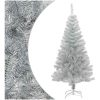 Plastgran med fot silver 150 cm PET vidaXL 150 x 80 cm – miniatyr 1