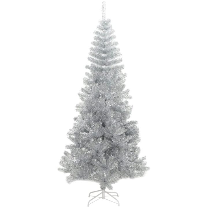 Plastgran med fot silver 180 cm PET vidaXL 180 x 90 cm – bild 2