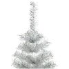 Plastgran med fot silver 180 cm PET vidaXL 180 x 90 cm – miniatyr 3