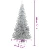 Plastgran med fot silver 180 cm PET vidaXL 180 x 90 cm – miniatyr 6