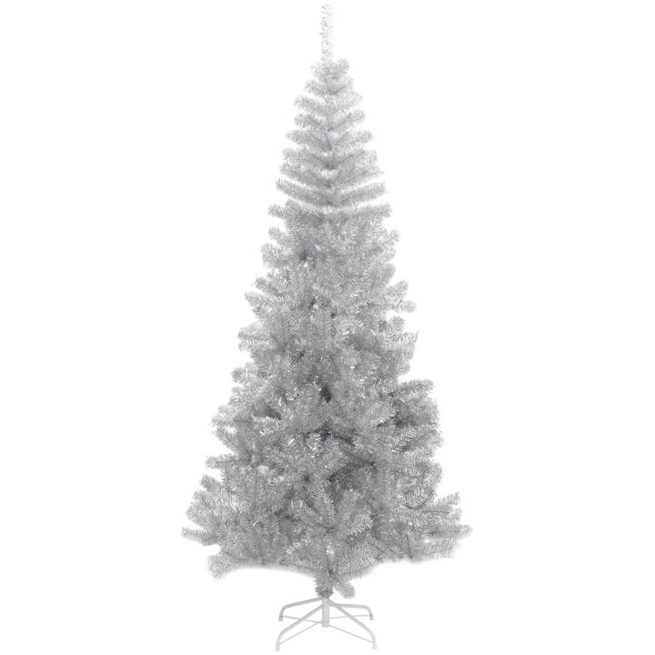 Plastgran med fot silver 210 cm PET vidaXL 210 x 120 cm – bild 2