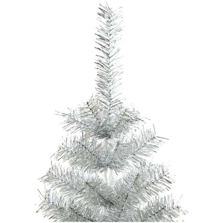 Plastgran med fot silver 210 cm PET vidaXL 210 x 120 cm – bild 3