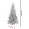 Plastgran med fot silver 210 cm PET vidaXL 210 x 120 cm – miniatyr 6