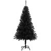 Plastgran med fot svart 120 cm PVC vidaXL 120 x 65 cm – miniatyr 2