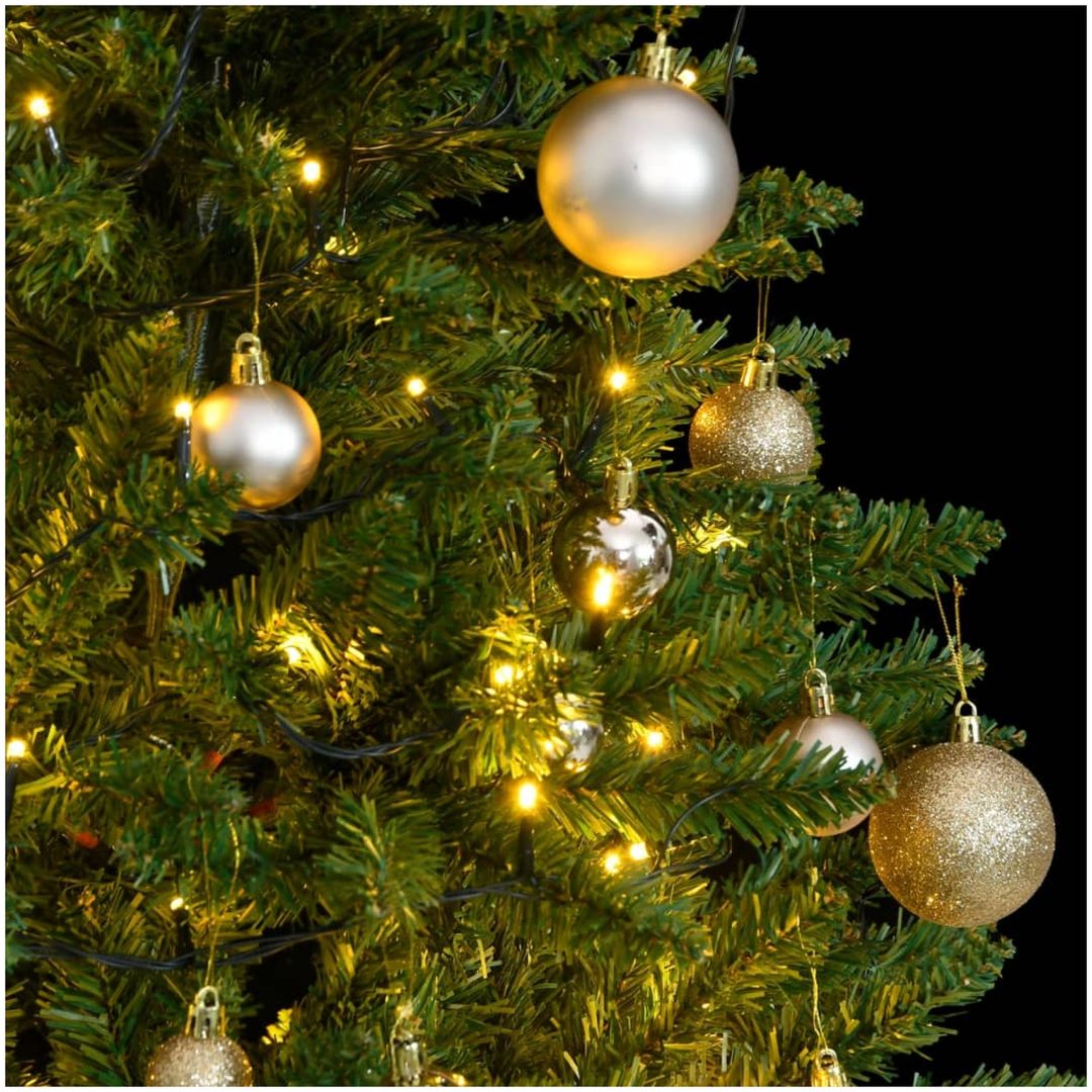 Plastgran med gångjärn 150 LEDs & kulor vidaXL 120 cm – bild 3
