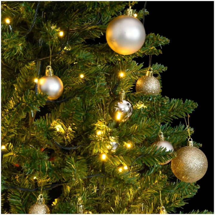 Plastgran med gångjärn 150 LEDs & kulor vidaXL 120 cm – bild 3