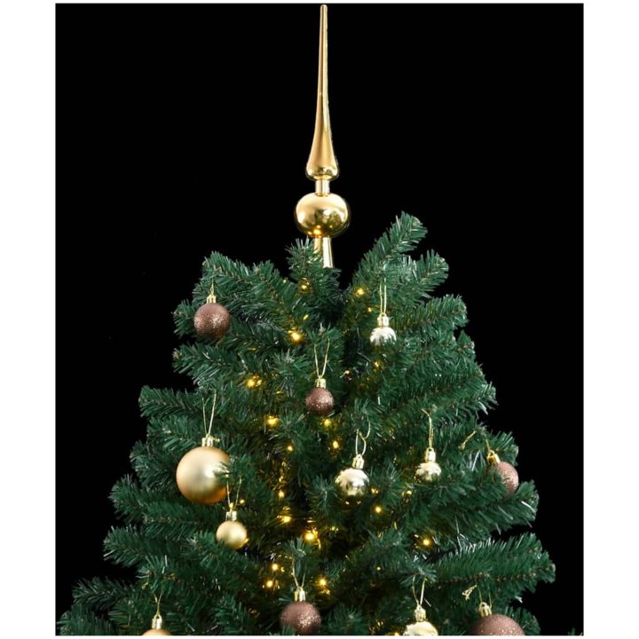 Plastgran med gångjärn 300 LEDs & kulor vidaXL 180 cm – bild 2