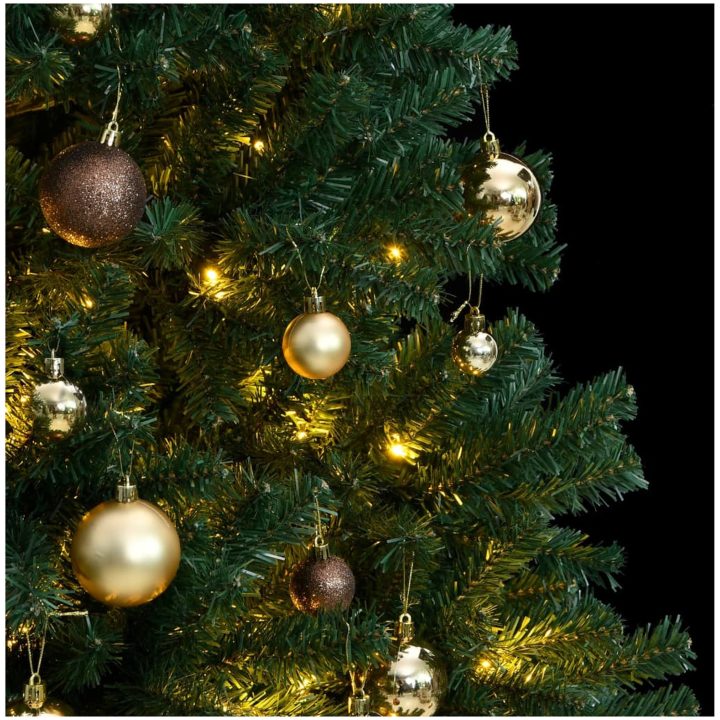 Plastgran med gångjärn 300 LEDs & kulor vidaXL 180 cm – bild 3