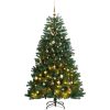 Plastgran med gångjärn 300 LEDs & kulor vidaXL 180 cm – miniatyr 1