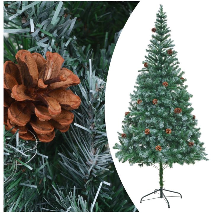 Plastgran med kottar 210 cm vidaXL 210 x 105 cm – bild 2