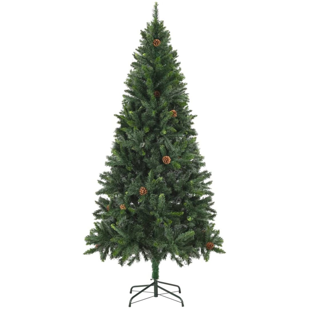 Plastgran med kottar grön 180 cm vidaXL 180 x 104 cm – bild 2