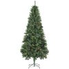 Plastgran med kottar grön 210 cm vidaXL 210 x 119 cm – miniatyr 2