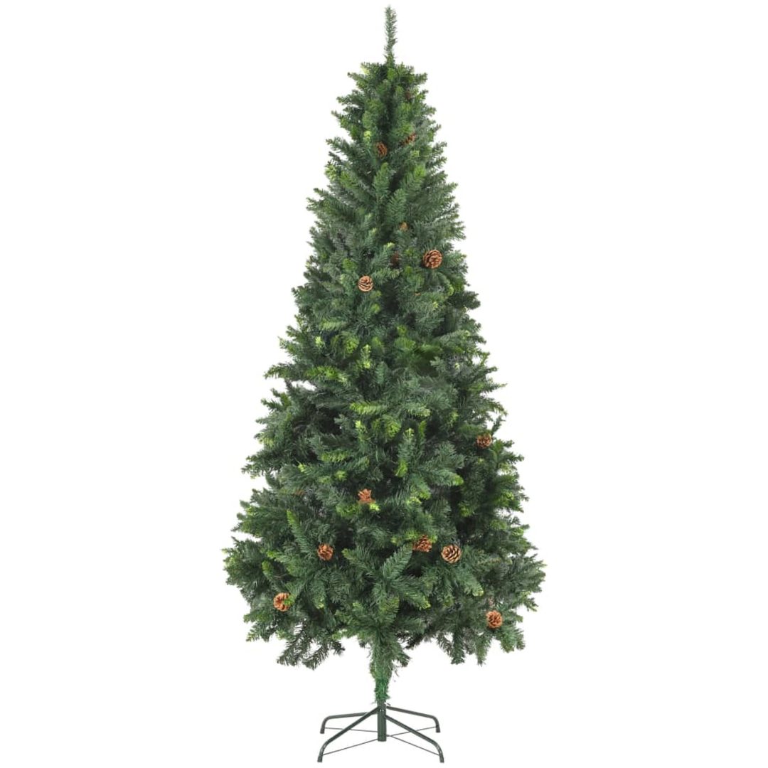 Plastgran med kottar grön 210 cm vidaXL 210 x 119 cm – bild 2