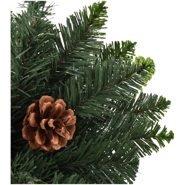 Plastgran med kottar grön 210 cm vidaXL 210 x 119 cm – bild 4