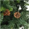 Plastgran med kottar grön 210 cm vidaXL 210 x 119 cm – miniatyr 5