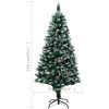 Plastgran med kottar och vit snö 150 cm vidaXL 150 x 93 cm – miniatyr 7