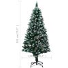 Plastgran med kottar och vit snö 180 cm vidaXL 180 x 100 cm – miniatyr 7