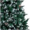 Plastgran med kottar och vit snö 210 cm vidaXL 210 x 120 cm – miniatyr 3