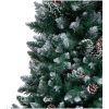 Plastgran med kottar och vit snö 210 cm vidaXL 210 x 120 cm – miniatyr 4