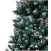 Plastgran med kottar och vit snö 240 cm vidaXL 240 x 130 cm – miniatyr 3