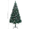 Plastgran med kottar och vit snö 240 cm vidaXL 240 x 130 cm – miniatyr 7