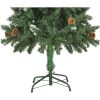 Plastgran med kottar och vitt glitter 150 cm vidaXL 150 x 89 cm – miniatyr 6