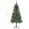 Plastgran med kottar och vitt glitter 150 cm vidaXL 150 x 89 cm – miniatyr 7