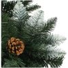 Plastgran med kottar och vitt glitter 180 cm vidaXL 180 x 104 cm – miniatyr 4