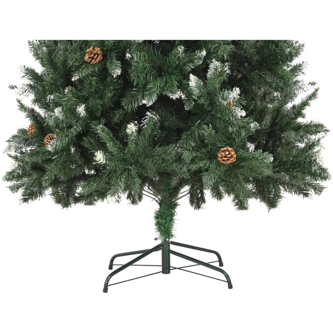 Plastgran med kottar och vitt glitter 210 cm vidaXL 210 x 119 cm – bild 6