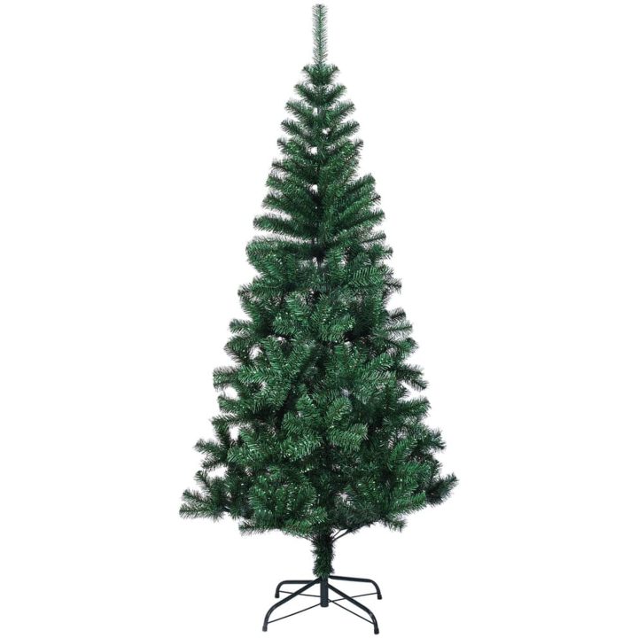 Plastgran med regnbågsskimrande grenar grön 120 cm PVC vidaXL 120 x 65 cm – bild 2