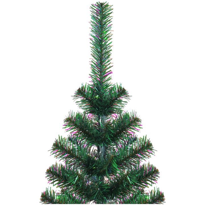 Plastgran med regnbågsskimrande grenar grön 150 cm PVC vidaXL 150 x 80 cm – bild 3