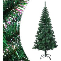 Plastgran med regnbågsskimrande grenar grön 150 cm PVC vidaXL
