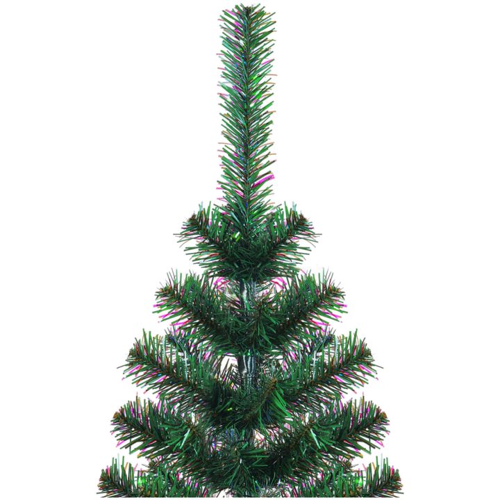 Plastgran med regnbågsskimrande grenar grön 180 cm PVC vidaXL 180 x 90 cm – bild 3
