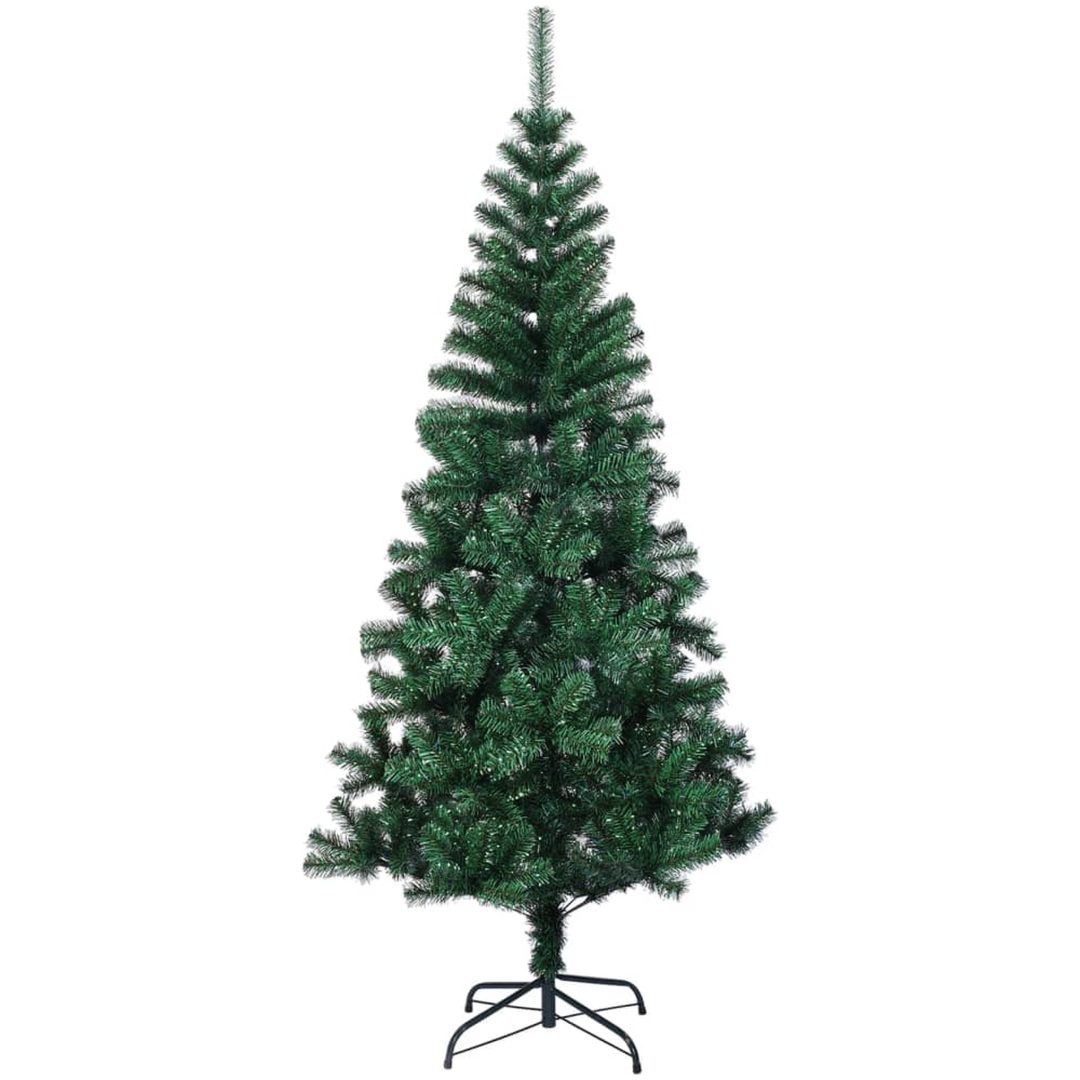 Plastgran med regnbågsskimrande grenar grön 210 cm PVC vidaXL 210 x 110 cm – bild 2
