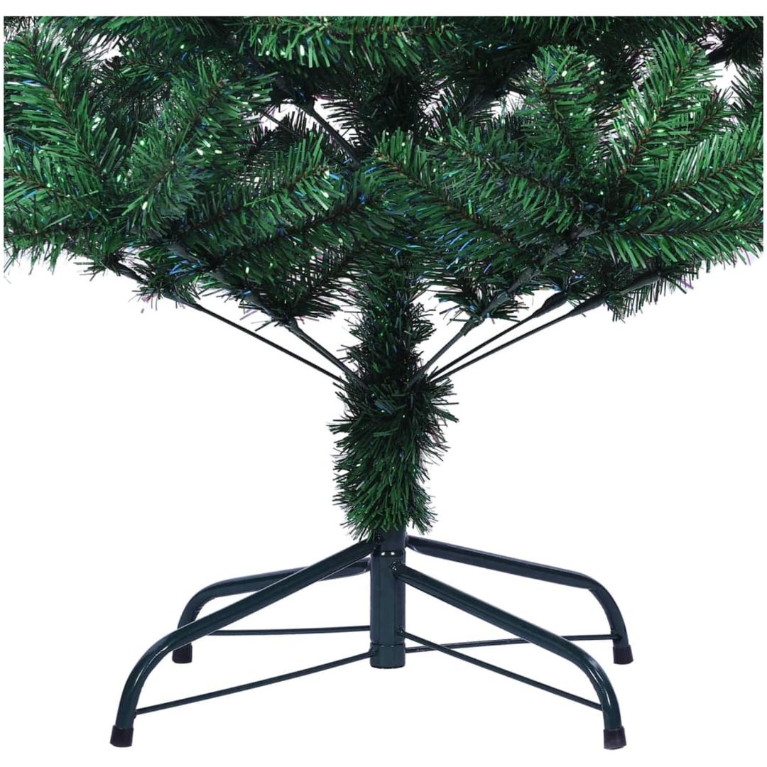 Plastgran med regnbågsskimrande grenar grön 210 cm PVC vidaXL 210 x 110 cm – bild 6
