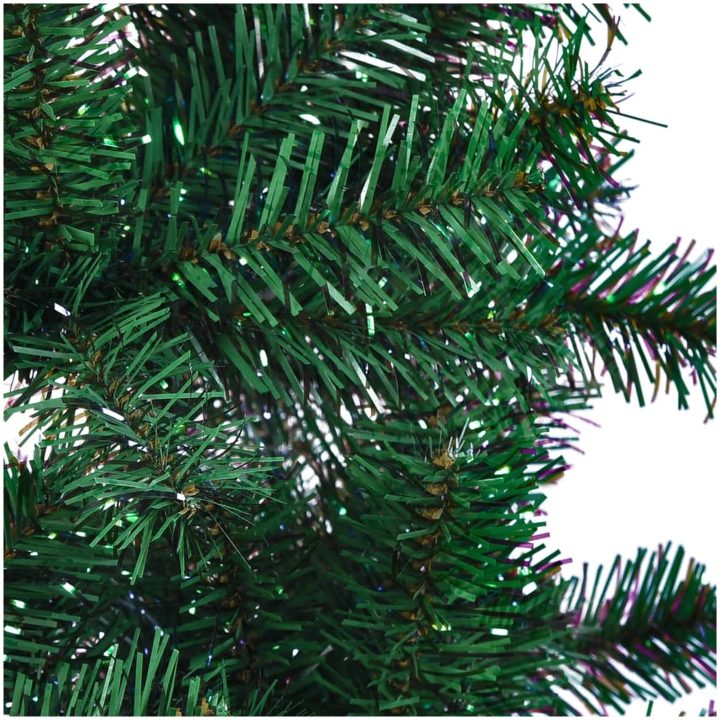 Plastgran med regnbågsskimrande grenar grön 240 cm PVC vidaXL 240 x 120 cm – bild 5