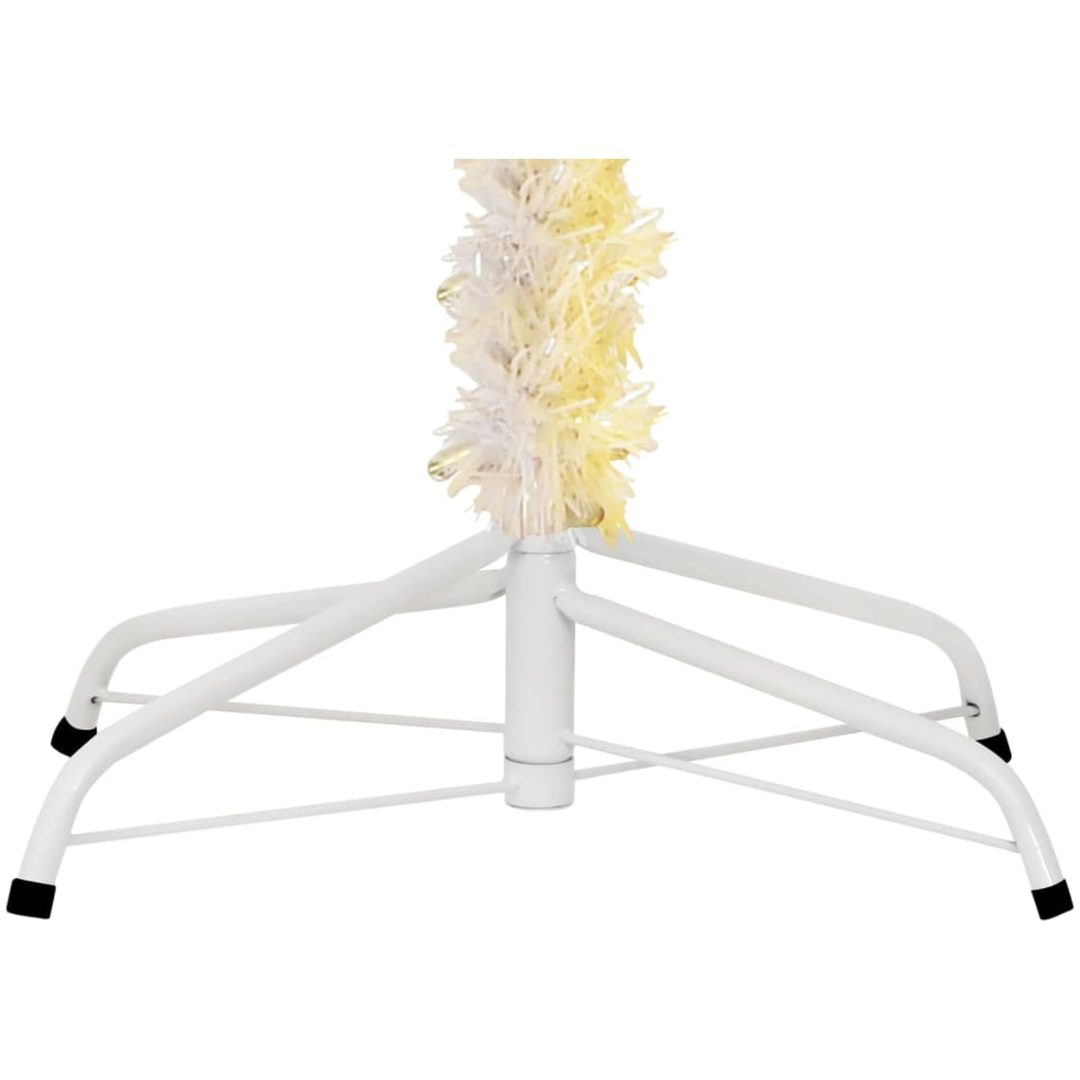 Plastgran med regnbågsskimrande grenar vit 180 cm PVC vidaXL 180 x 90 cm – bild 5