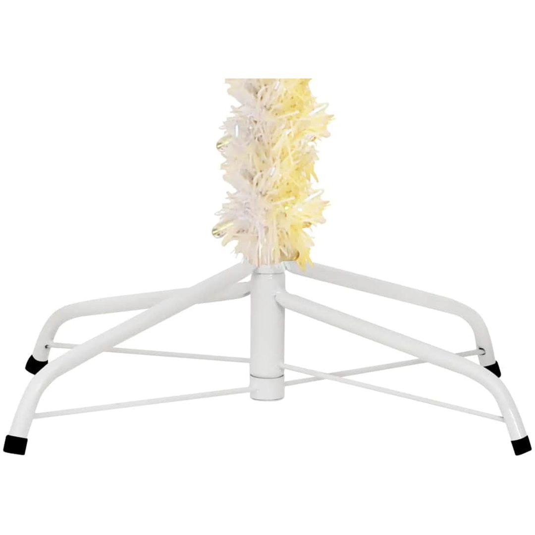 Plastgran med regnbågsskimrande grenar vit 180 cm PVC vidaXL 180 x 90 cm – bild 6