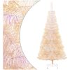 Plastgran med regnbågsskimrande grenar vit 180 cm PVC vidaXL 180 x 90 cm – miniatyr 1