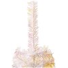 Plastgran med regnbågsskimrande grenar vit 240 cm PVC vidaXL 240 x 120 cm – miniatyr 4