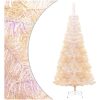Plastgran med regnbågsskimrande grenar vit 240 cm PVC vidaXL 240 x 120 cm – miniatyr 1