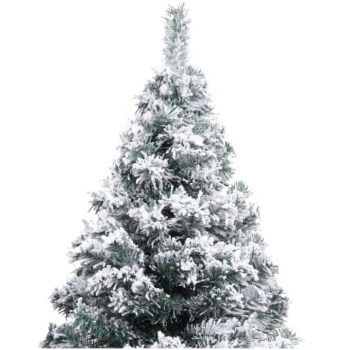 Plastgran med snö grön 120 cm PVC vidaXL 120 x 75 cm – bild 3