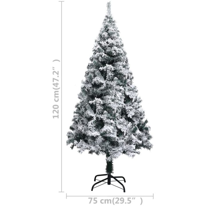 Plastgran med snö grön 120 cm PVC vidaXL 120 x 75 cm – bild 7