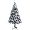 Plastgran med snö grön 150 cm PVC vidaXL 150 x 95 cm – miniatyr 2