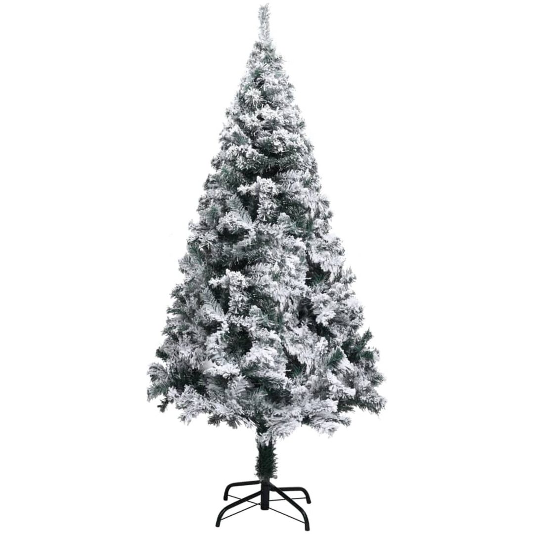 Plastgran med snö grön 150 cm PVC vidaXL 150 x 95 cm – bild 2