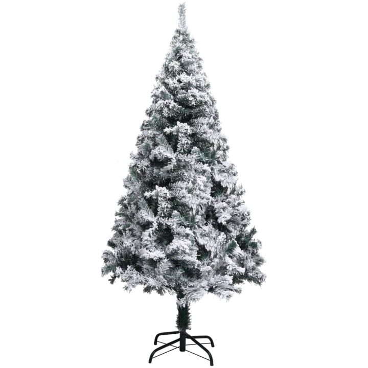 Plastgran med snö grön 150 cm PVC vidaXL 150 x 95 cm – bild 2