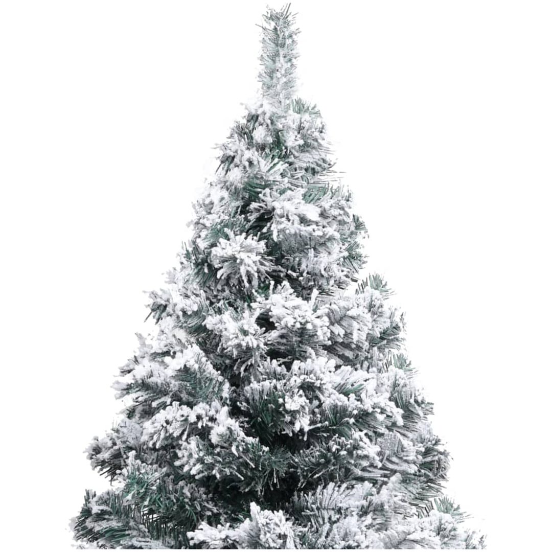 Plastgran med snö grön 150 cm PVC vidaXL 150 x 95 cm – bild 3