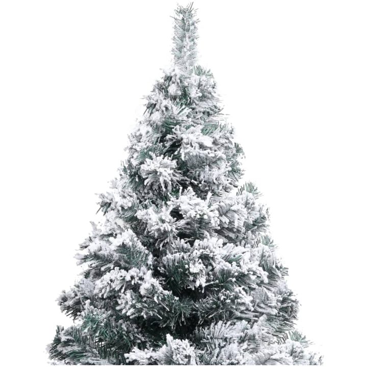 Plastgran med snö grön 150 cm PVC vidaXL 150 x 95 cm – bild 3